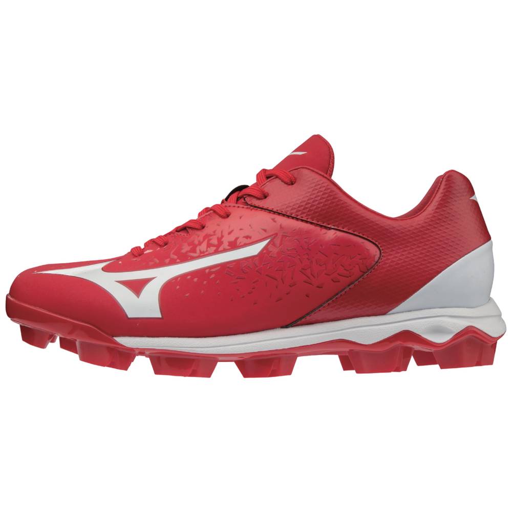 Mens Mizuno Select Nine TPU Low Molded Baseball Cleats Red/White Philippines (ENYGAP369)